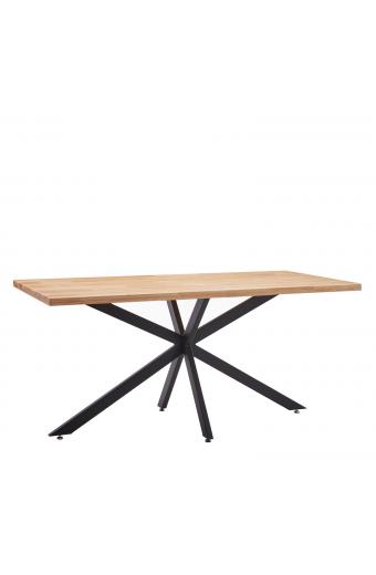Τραπέζι Τραπεζαρίας ArteLibre DRYOPIS Φυσικό/Μαύρο Ξύλο/Μέταλλο 160x80x75cm