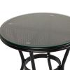 Τραπέζι Κήπου ArteLibre BURUNDI Μαύρο Αλουμίνιο/Γυαλί Φ70x72cm