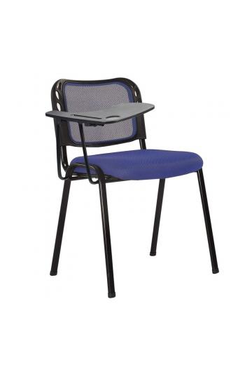 SIGMA Καρέκλα - Θρανίο Μέταλλο Βαφή Μαύρο - Ύφασμα Mesh Μπλε