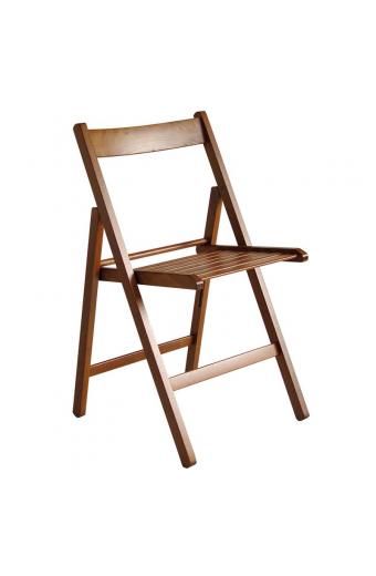 EXTRA Βοηθητική Καρέκλα Πτυσσόμενη, Ξύλο Οξιά Απόχρωση Καρυδί