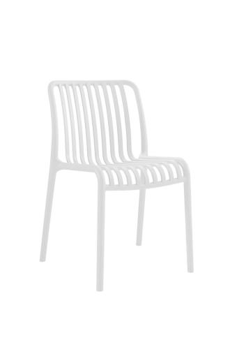 MODA-W Καρέκλα Στοιβαζόμενη, PP - UV Protection, Απόχρωση Άσπρο
